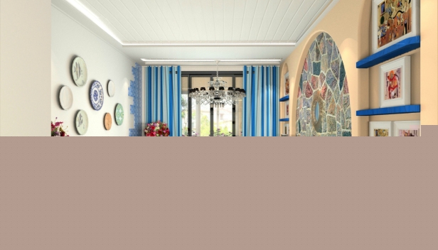 90㎡/兩室兩廳一衛/地中海