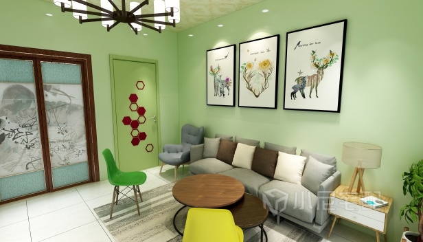 60㎡/兩室一廳一衛/中式