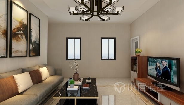 80㎡/兩室一廳兩衛/混搭