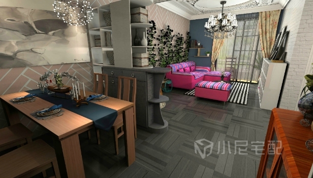 69.07㎡/兩室兩廳一衛/混搭