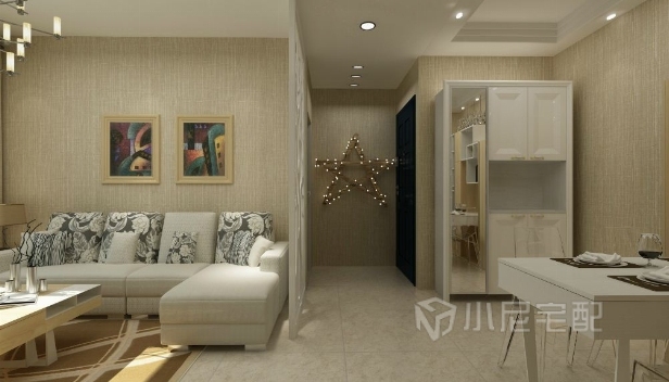 90㎡/兩室兩廳一衛/混搭