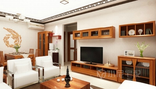 90㎡/兩室兩廳一衛(wèi)/中式