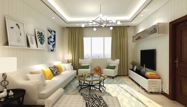 120㎡/三室兩廳一衛/混搭