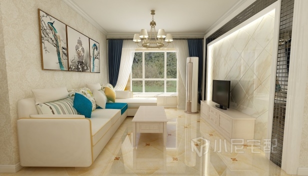 85㎡/兩室一廳一衛/歐式