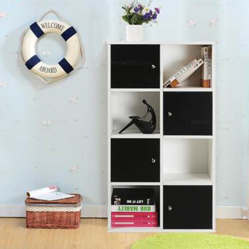 小尼宅配 八格帶門儲物柜 兒童書柜陳列展示柜